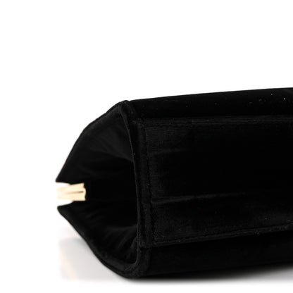 Saint Laurent Velvet Large Le Anne-Marie Shoulder Bag Black 8 of 9
