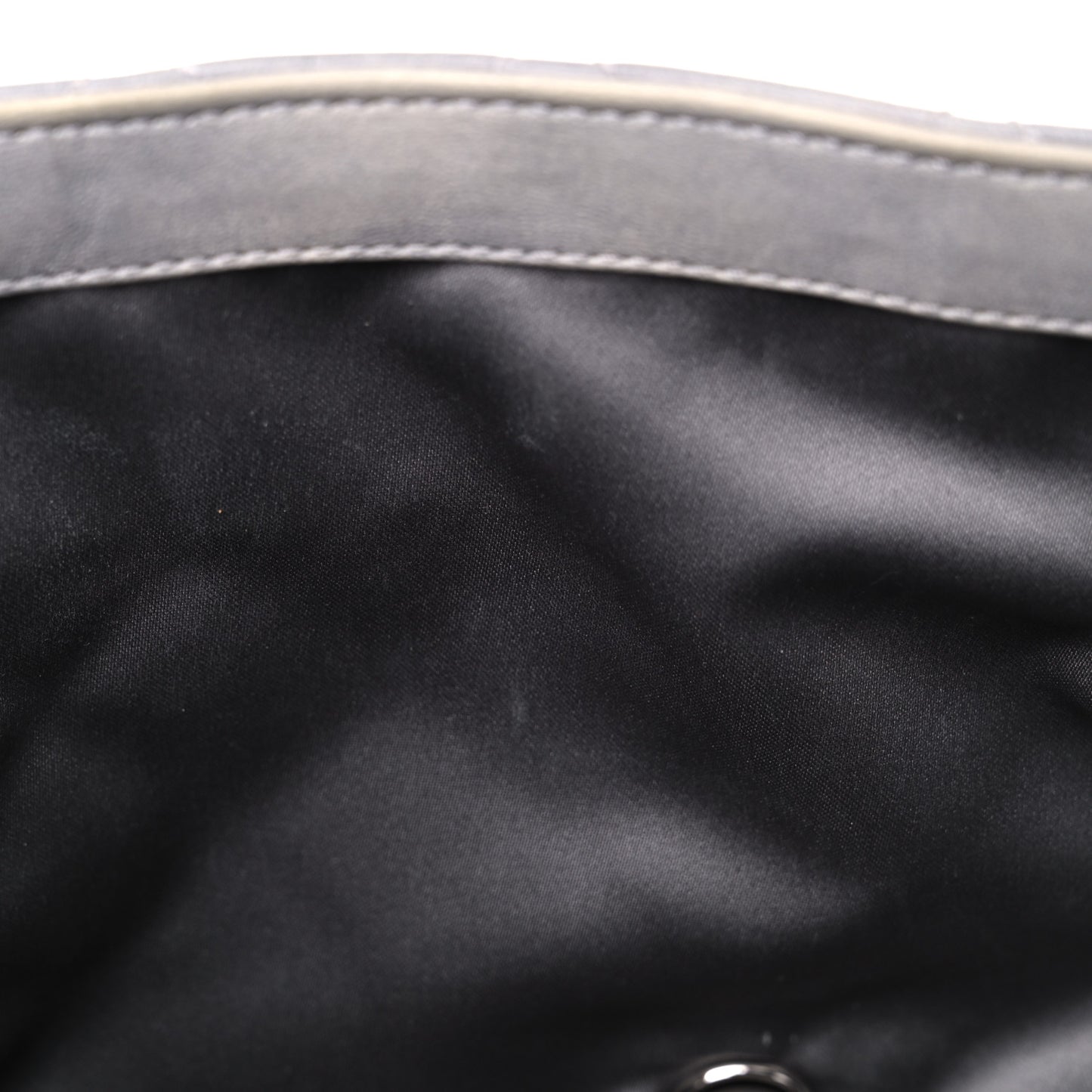 Lambskin Quilted Jumbo Coco Rain Flap Grey