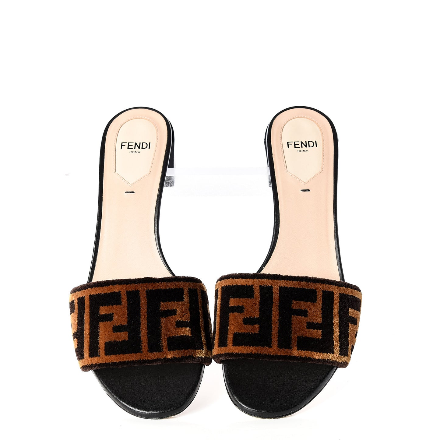 Velvet FF Slide Sandals 37.5 Tobacco