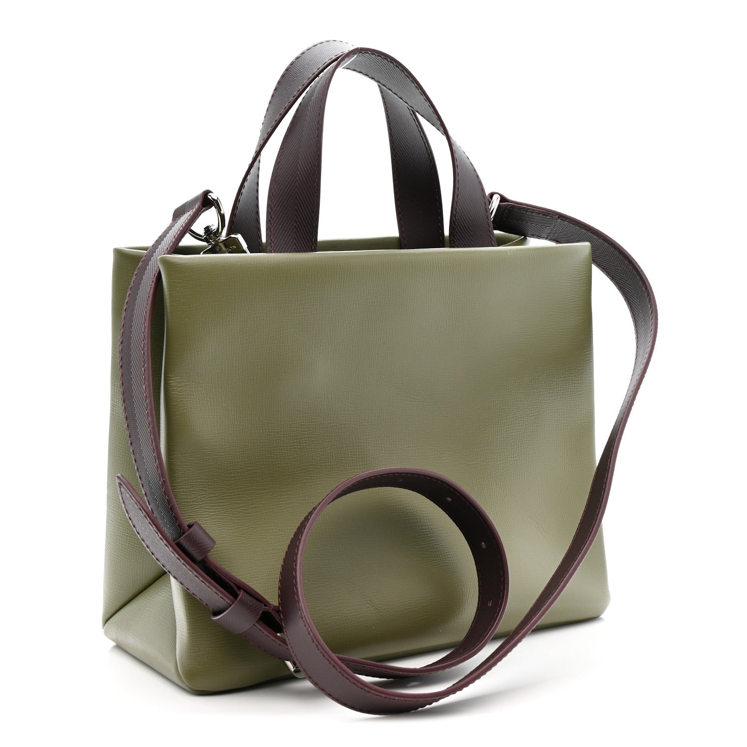 Louis Vuitton Calfskin Mini Shopper Tote Khaki Green 3 of 10