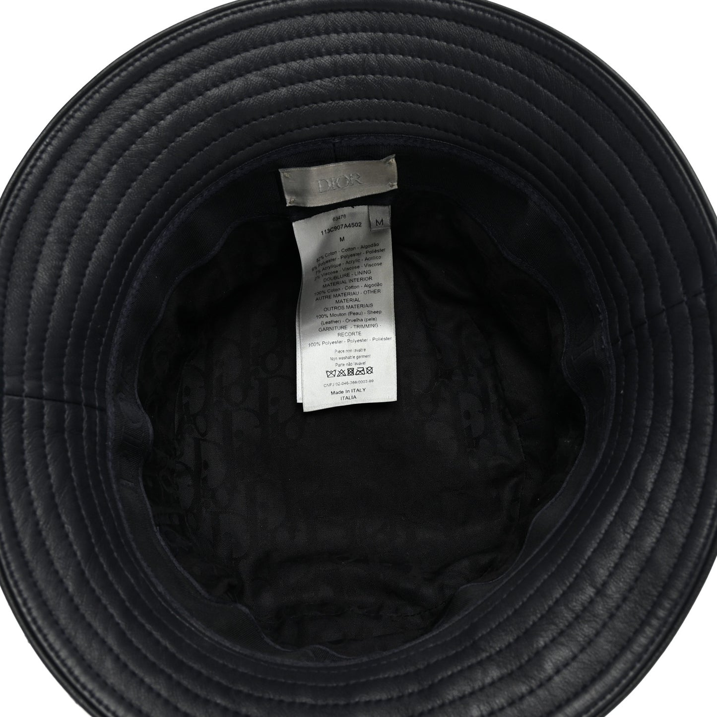 Oblique Jacquard Bucket Hat M Blue
