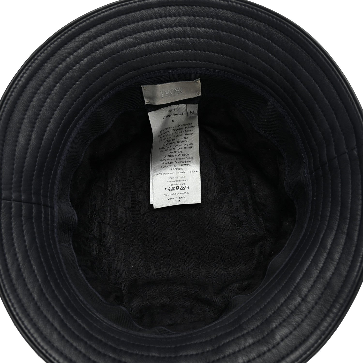 Christian Dior Oblique Jacquard Bucket Hat M Blue 7 of 8