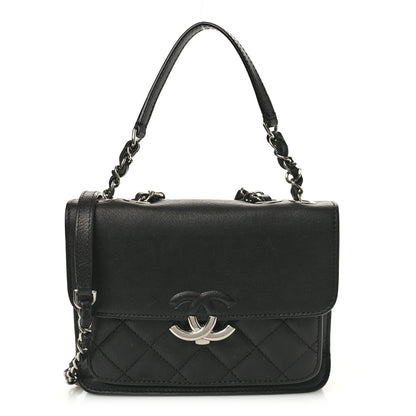 Chanel Goatskin Quilted Small CC Box Flap Black 1 of 12