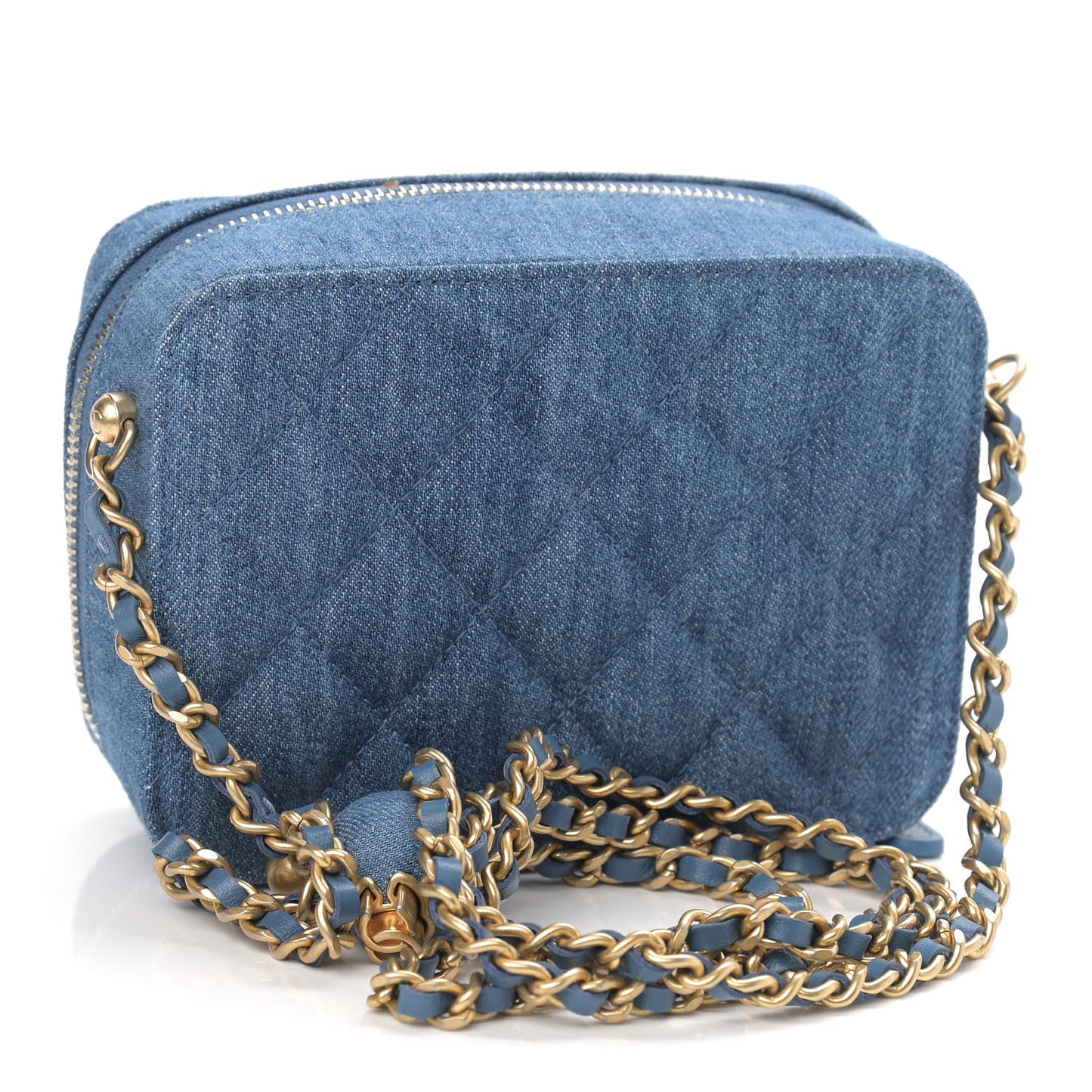 Denim Quilted CC Pearl Crush Camera Case Blue