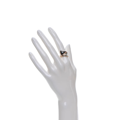 Bulgari 18K Rose Gold Black Onyx Mother of Pearl Divas' Dream Ring 50 5.5 2 of 6