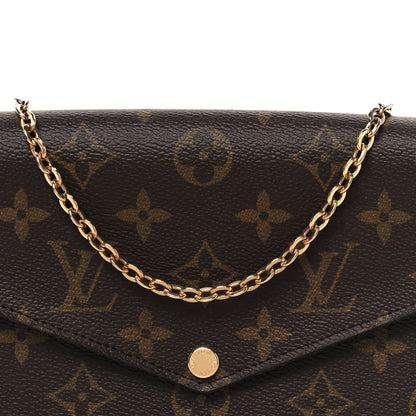 Louis Vuitton Monogram Pochette Felicie Chain Wallet Fuchsia 14 of 16