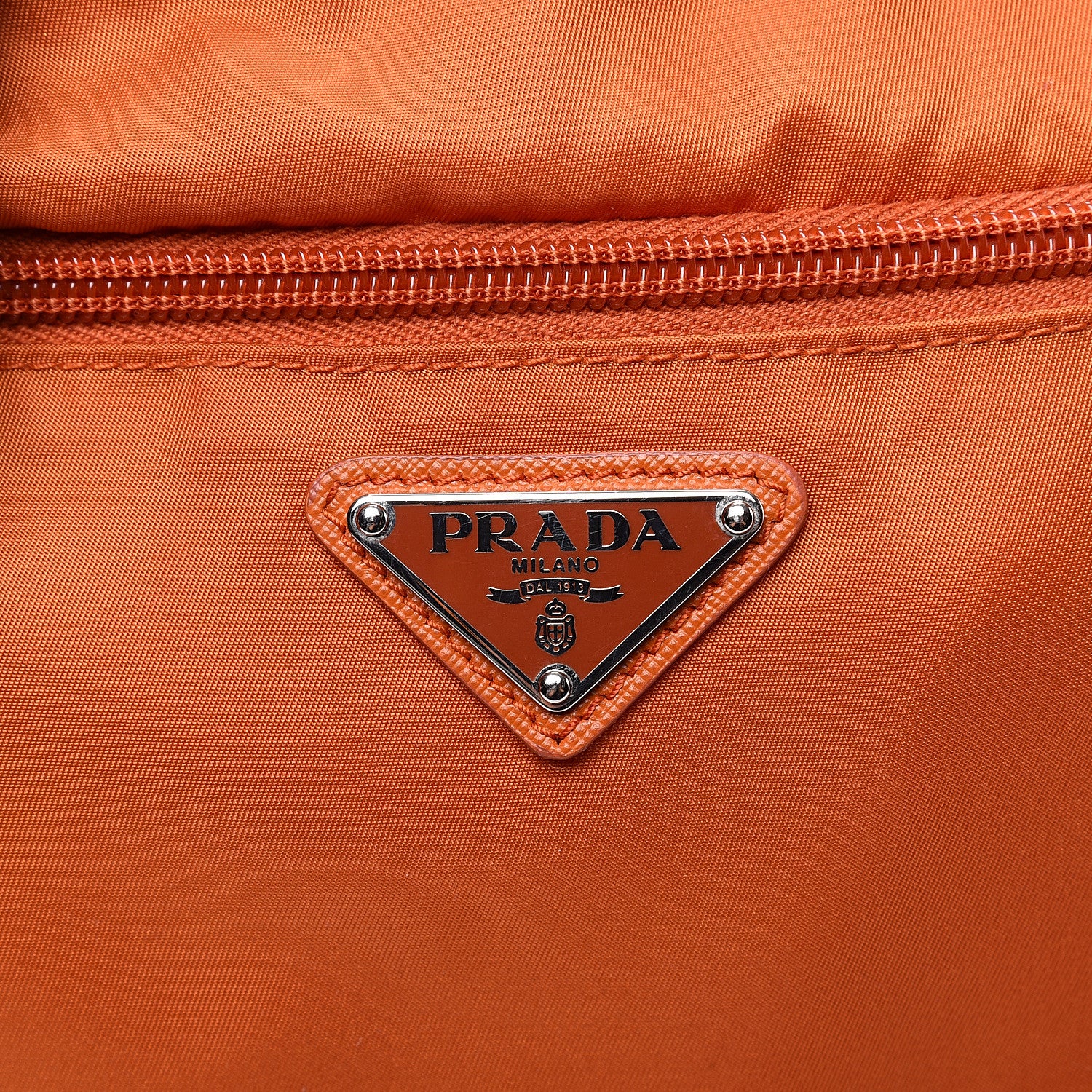 Prada Nylon Vela Flat Messenger Bag Papaya 11 of 11