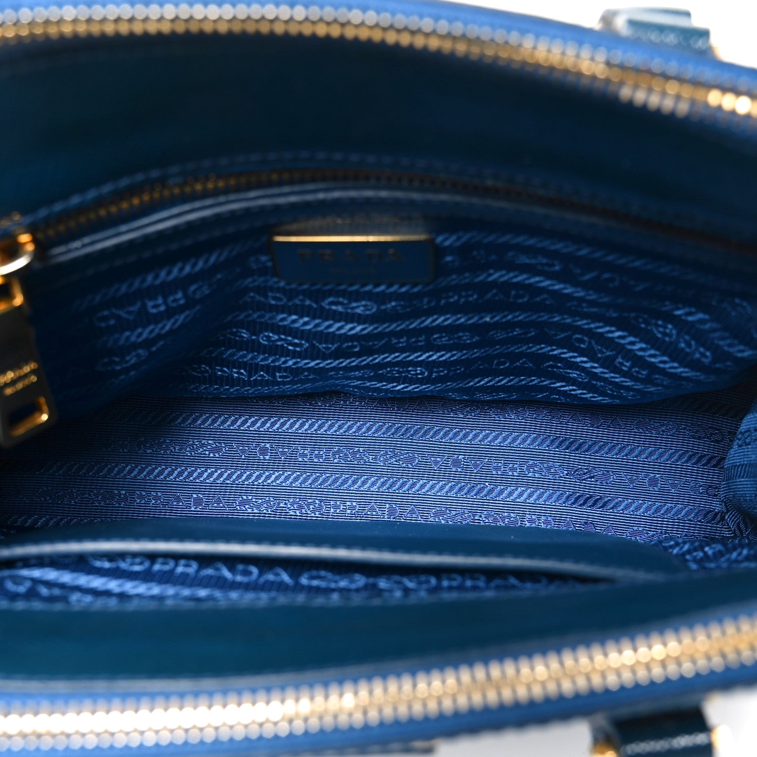 Prada Saffiano Vernice Mini Galleria Double Zip Tote Inchiostro 5 of 9