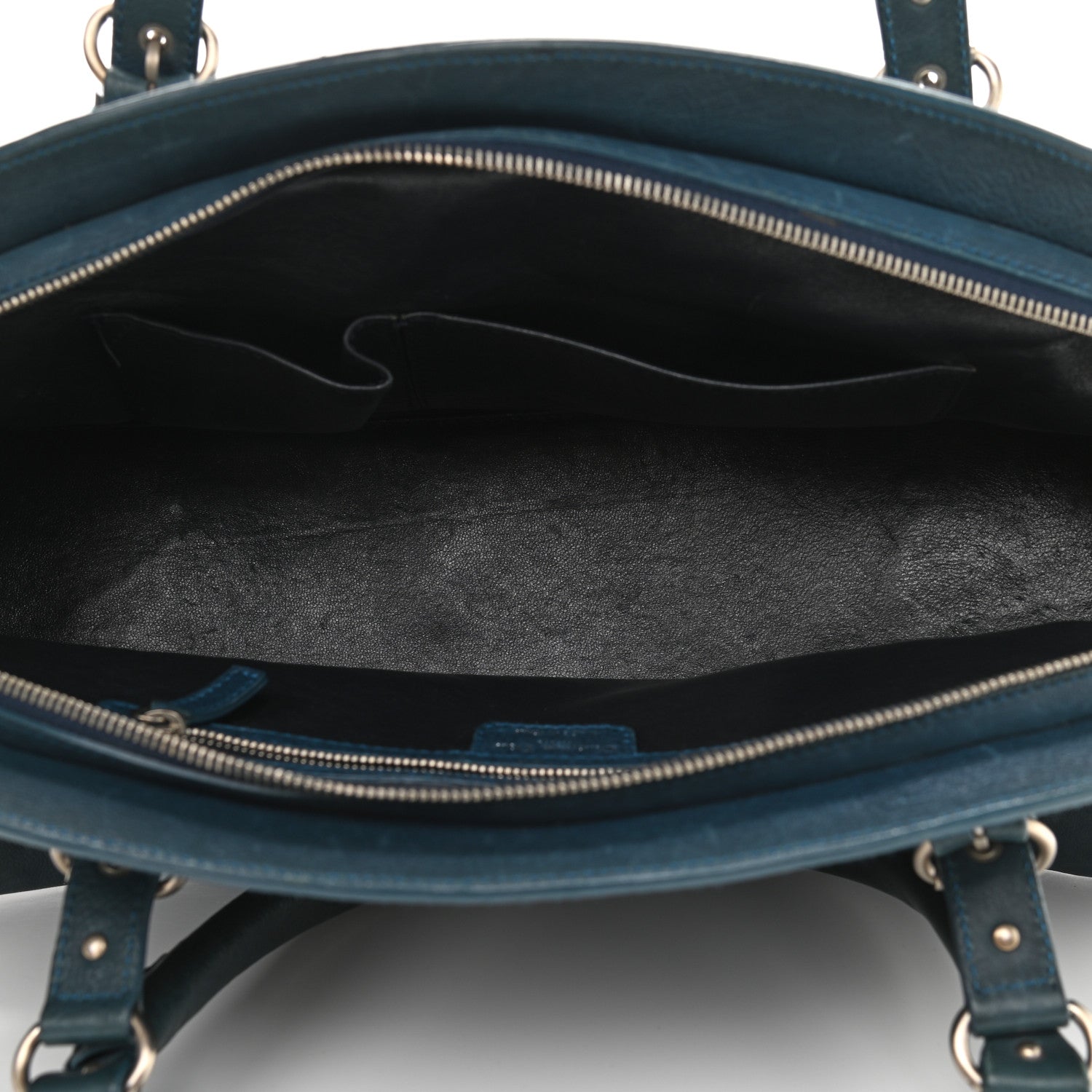 Christian Dior Calfskin Frame Satchel Blue 6 of 20