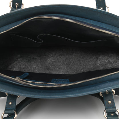 Christian Dior Calfskin Frame Satchel Blue 6 of 20