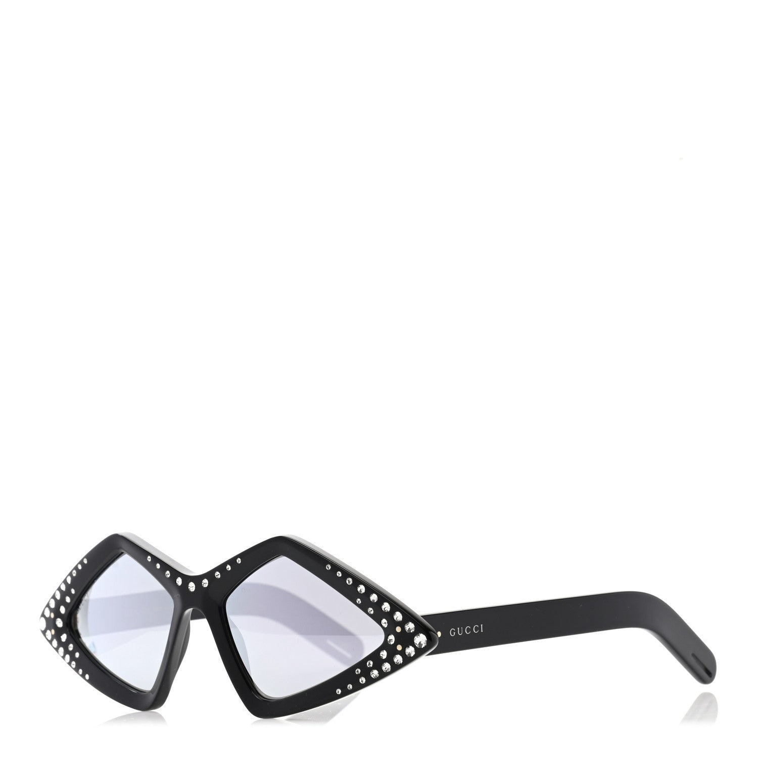Gucci Acetate Geometric Crystal Sunglasses GG0496S Black 1 of 8