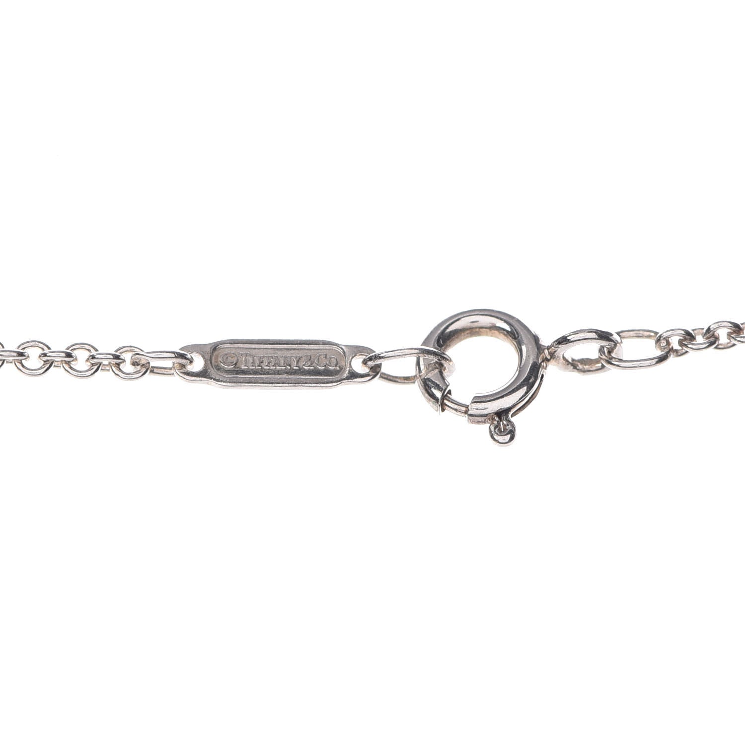 Tiffany Sterling Silver 1837 Open Circle Pendant Necklace 4 of 6