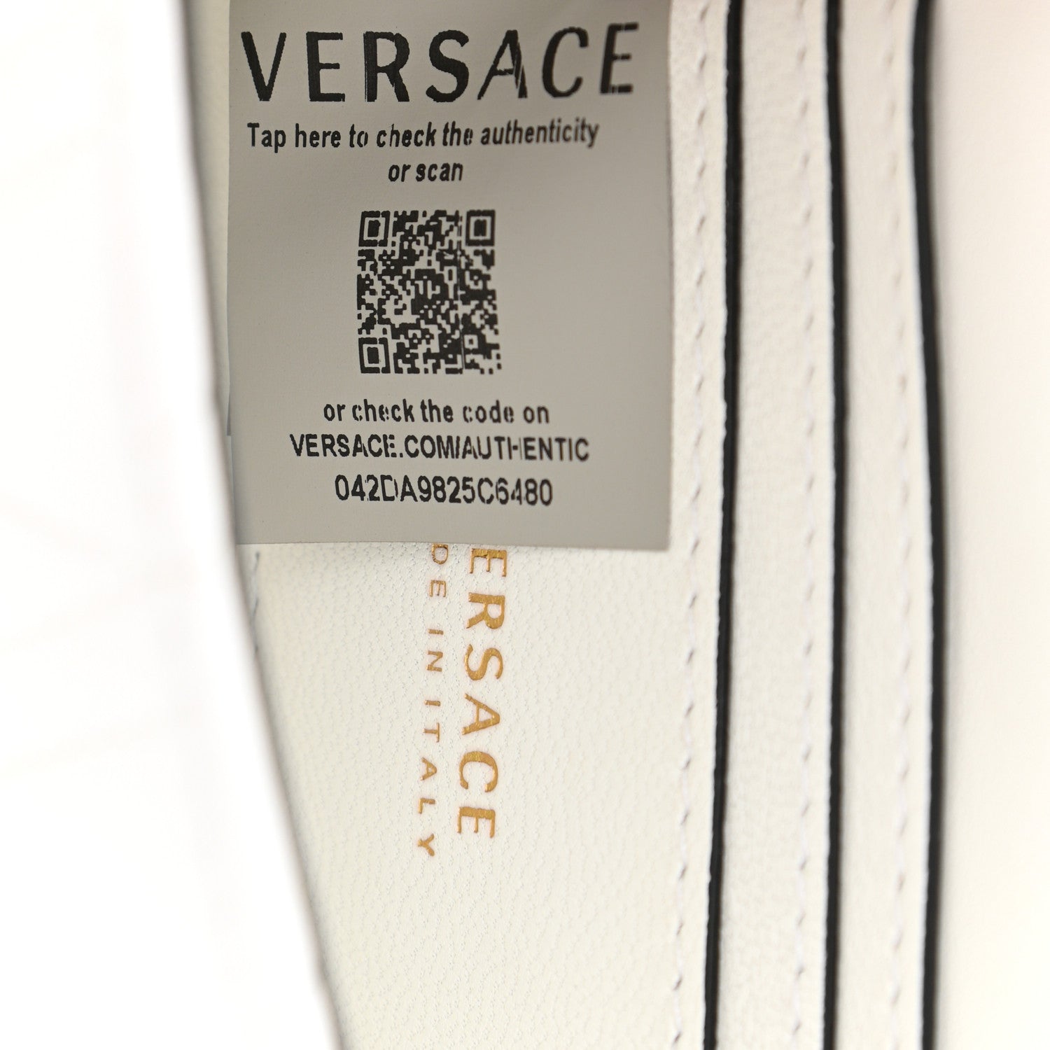 Versace Virtus Mini Wallet Chain Crossbody White 7 of 11