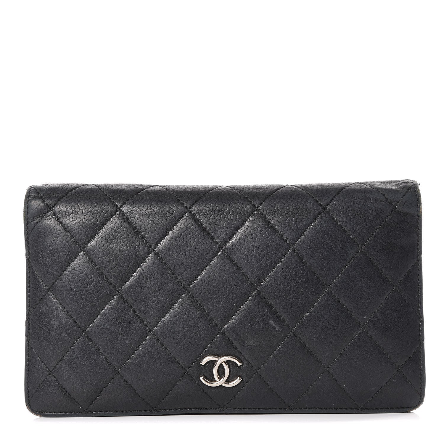 Chanel Caviar Calfskin Quilted Yen Wallet Black 1 of 12