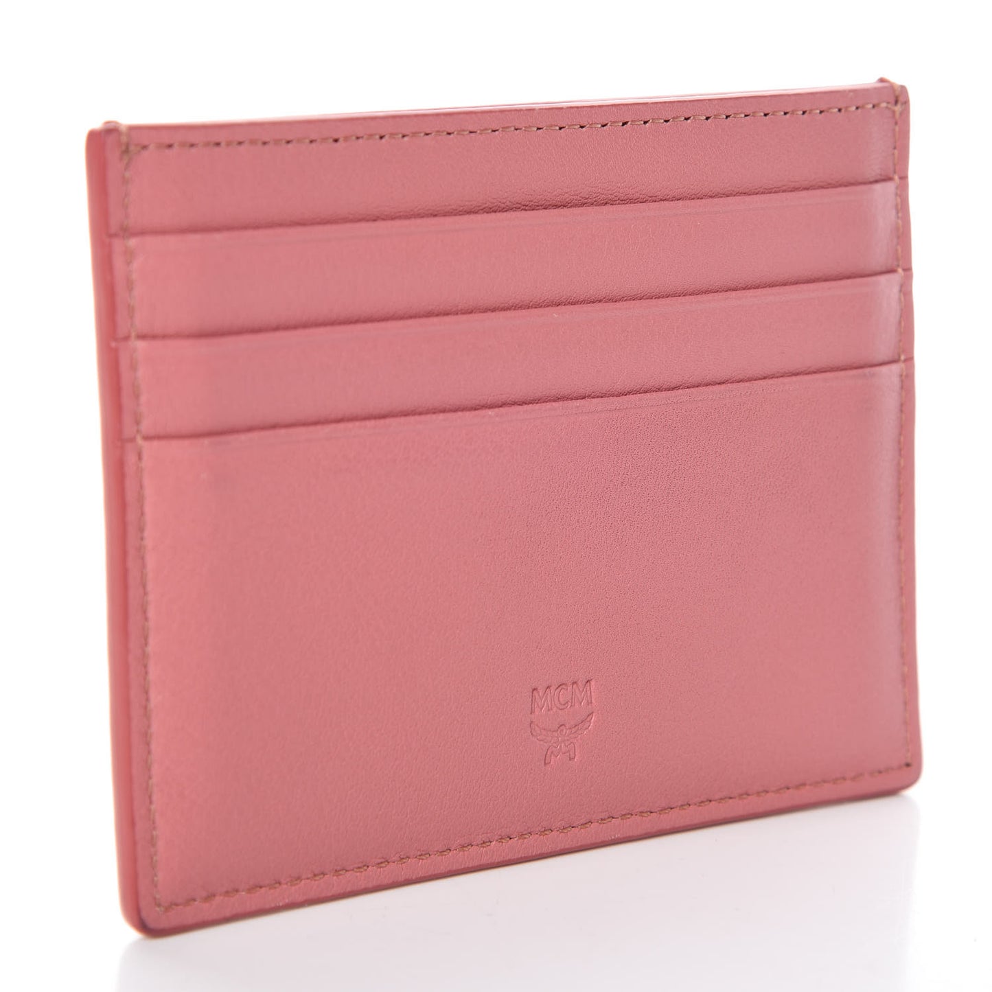 Calfskin Cassette Mini Card Case Velvet Pink