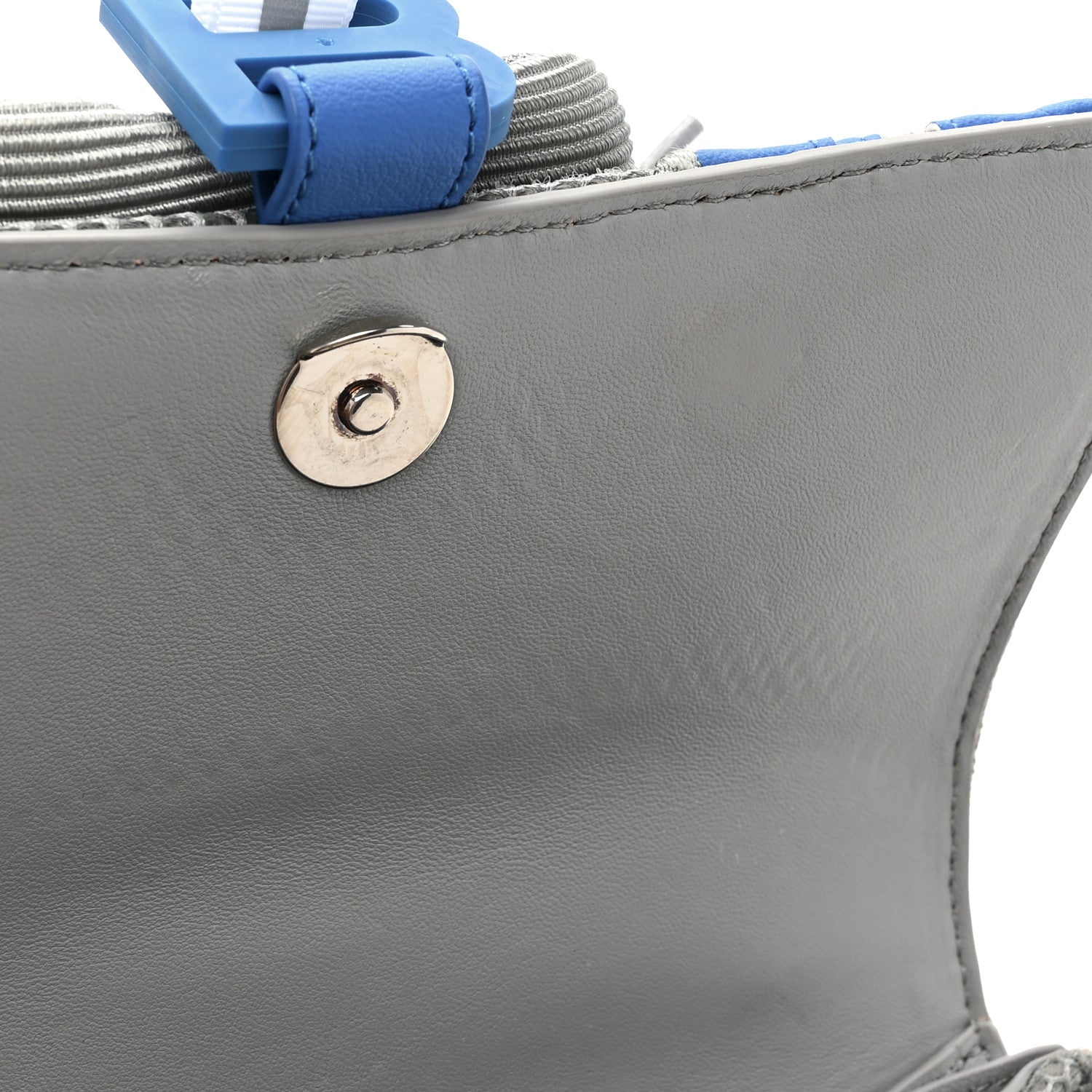 Balenciaga Faux Calfskin Fabric Small Sneakerhead Top Handle Bag Blue Grey 13 of 13