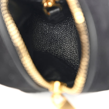 Saint Laurent Suede Patent Crocodile Embossed Jaime Cube Charm Keychain Black 5 of 6