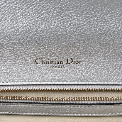 Christian Dior Metallic Grained Calfskin Medium Diorama Flap Bag Silver 6 of 12