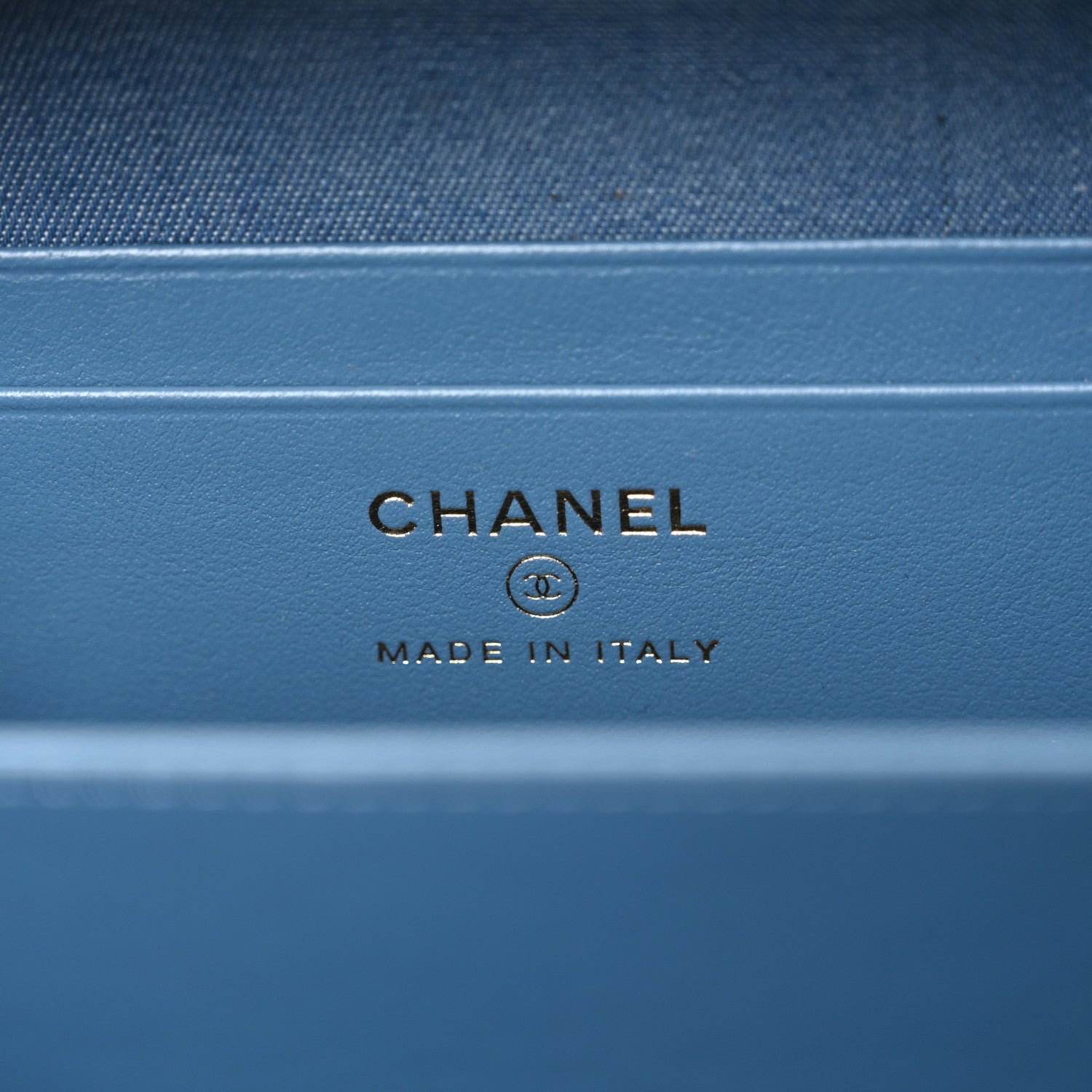 Chanel Denim Quilted CC Pearl Crush Camera Case Blue 6 of 11