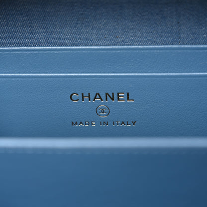 Chanel Denim Quilted CC Pearl Crush Camera Case Blue 6 of 11
