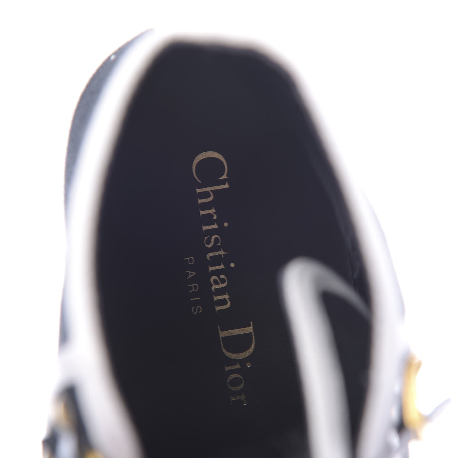 Christian Dior Technical Mesh Calfskin Womens Walk'N'Dior High Top Sneaker 35.5 Black 7 of 10