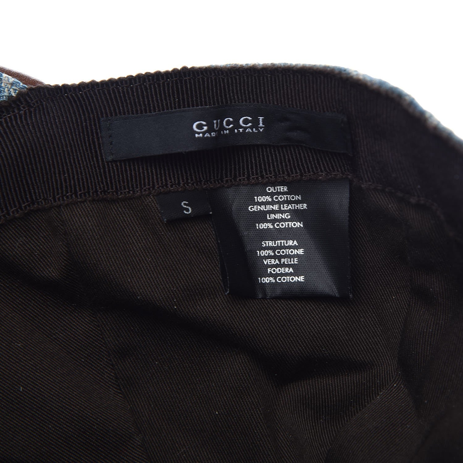 Gucci Denim GG Monogram Baseball Hat S Blue 9 of 10