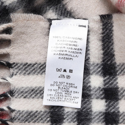 Burberry Cashmere House Check Fringe Scarf Beige 5 of 6