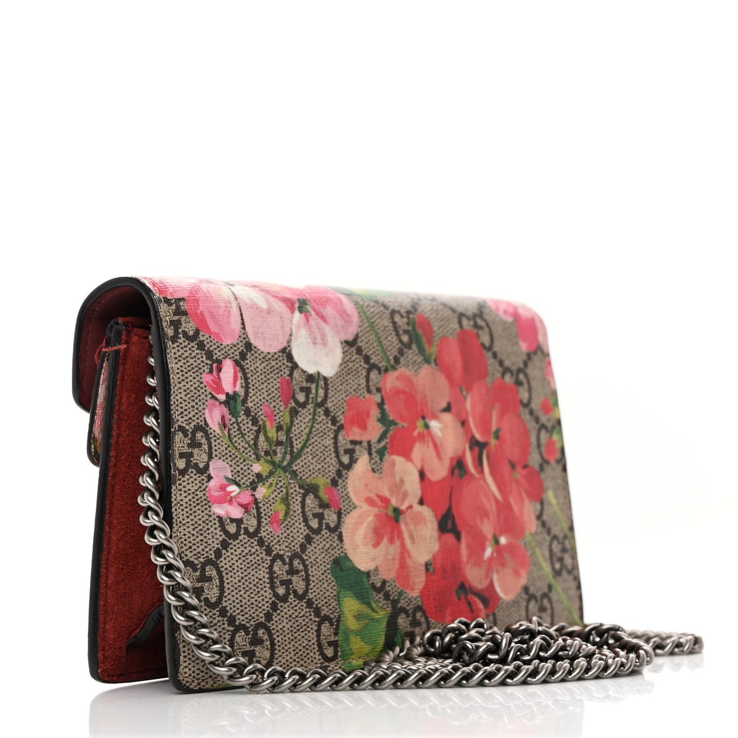 GG Supreme Monogram Blooms Super Mini Dionysus Shoulder Bag Beige Multicolor Dry Rose