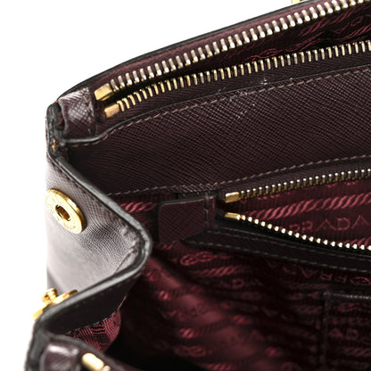 Prada Saffiano Lux Medium Double Zip Tote Bordeaux 13 of 18