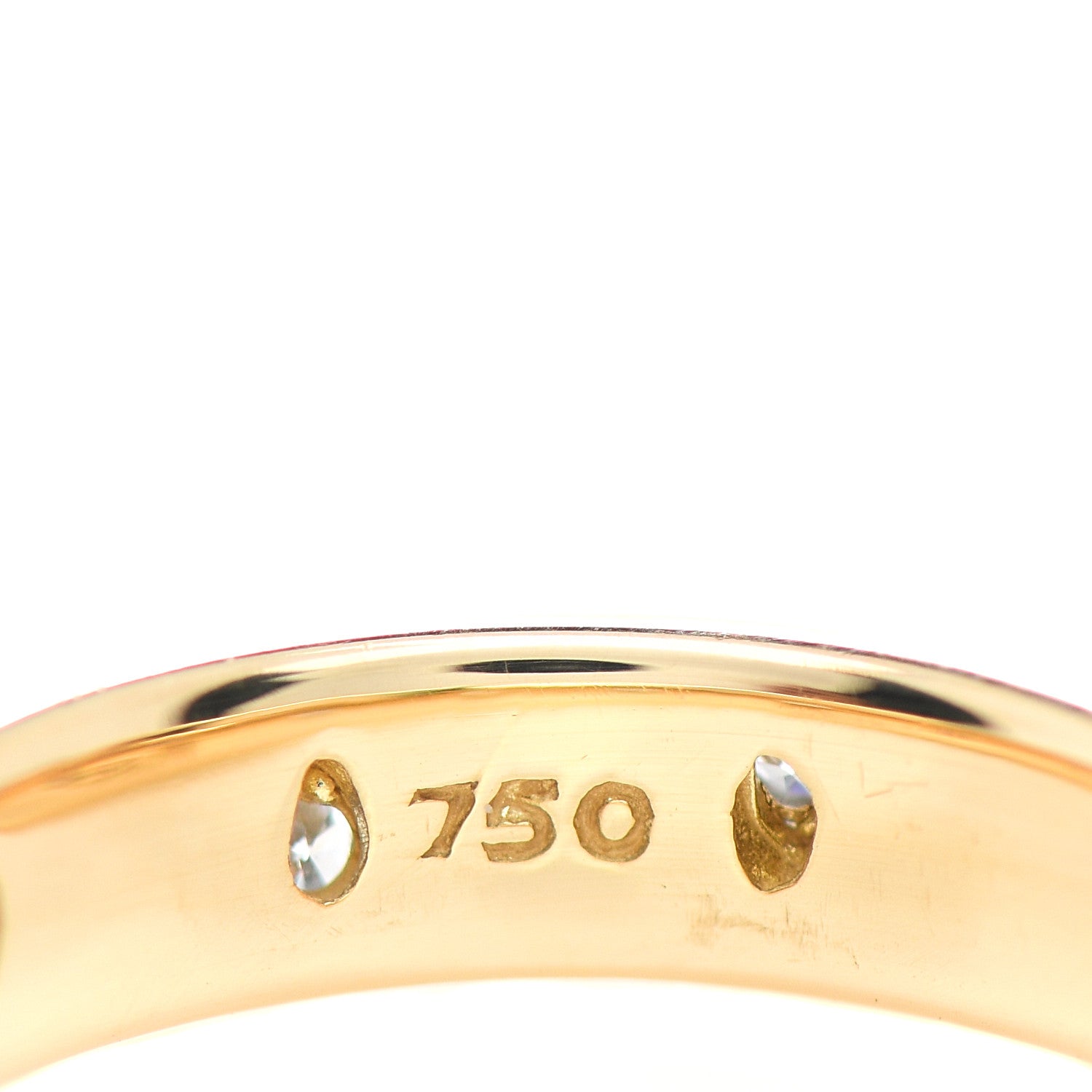 Tiffany 18K Yellow Gold Platinum 4mm Diamond Etoile Band Ring 47 4.25 5 of 6