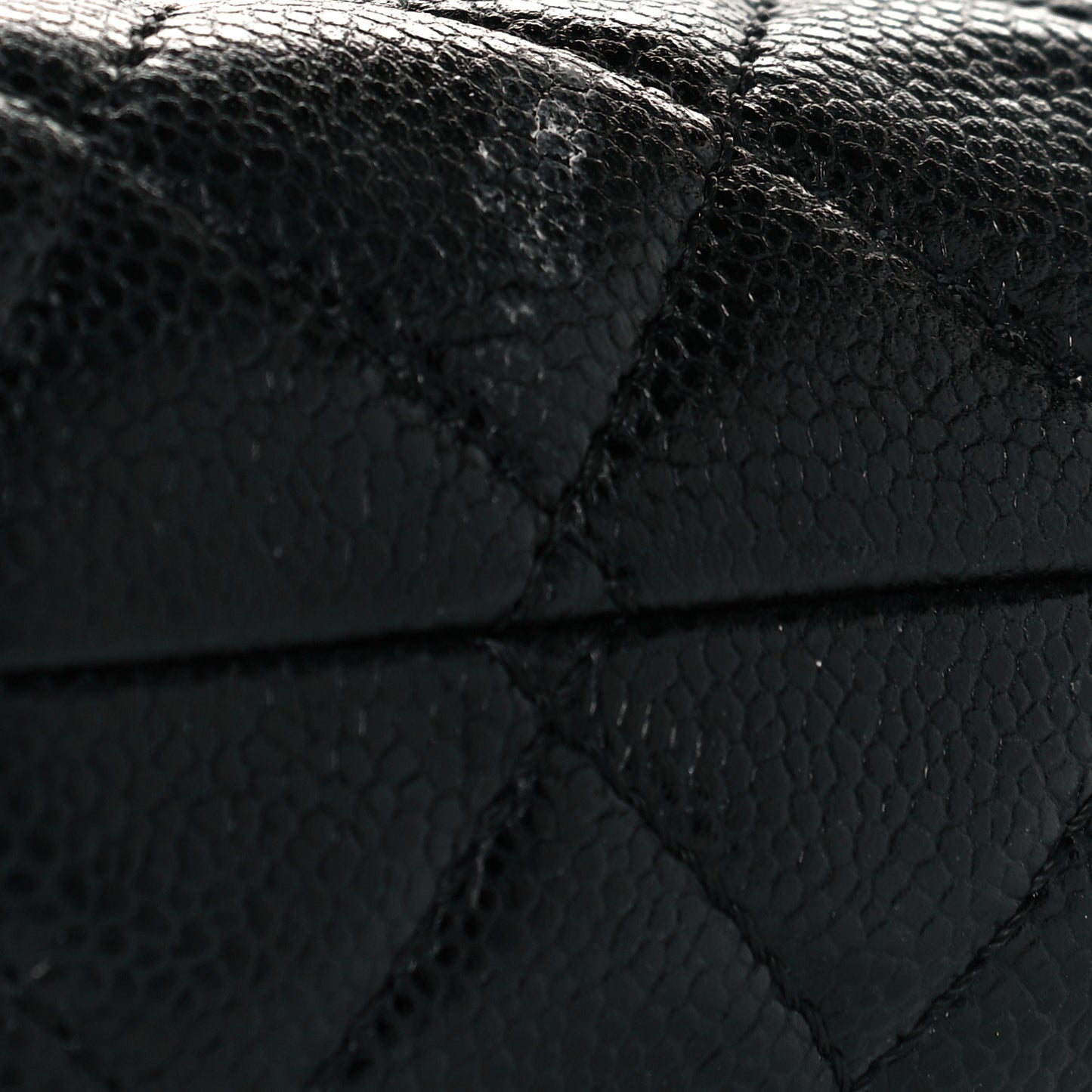 Caviar Quilted CC Large Clutch Black