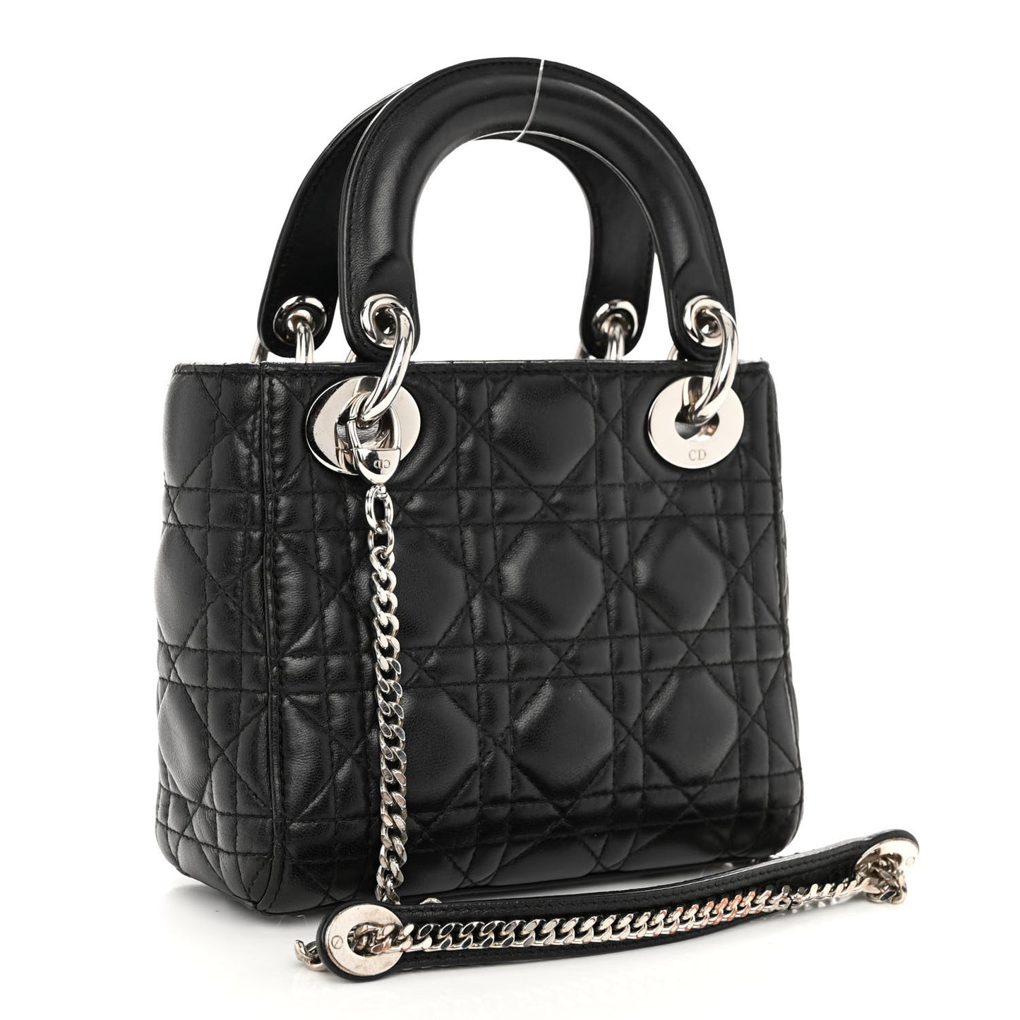 Lambskin Cannage Mini Lady Dior Black