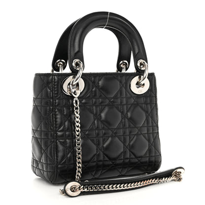 Christian Dior Lambskin Cannage Mini Lady Dior Black 3 of 11