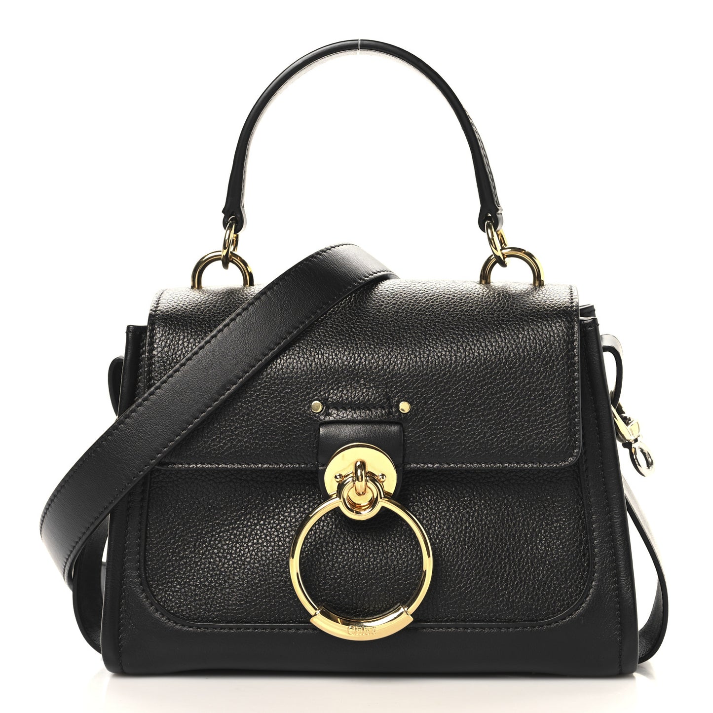 Calfskin Mini Tess Day Bag Black