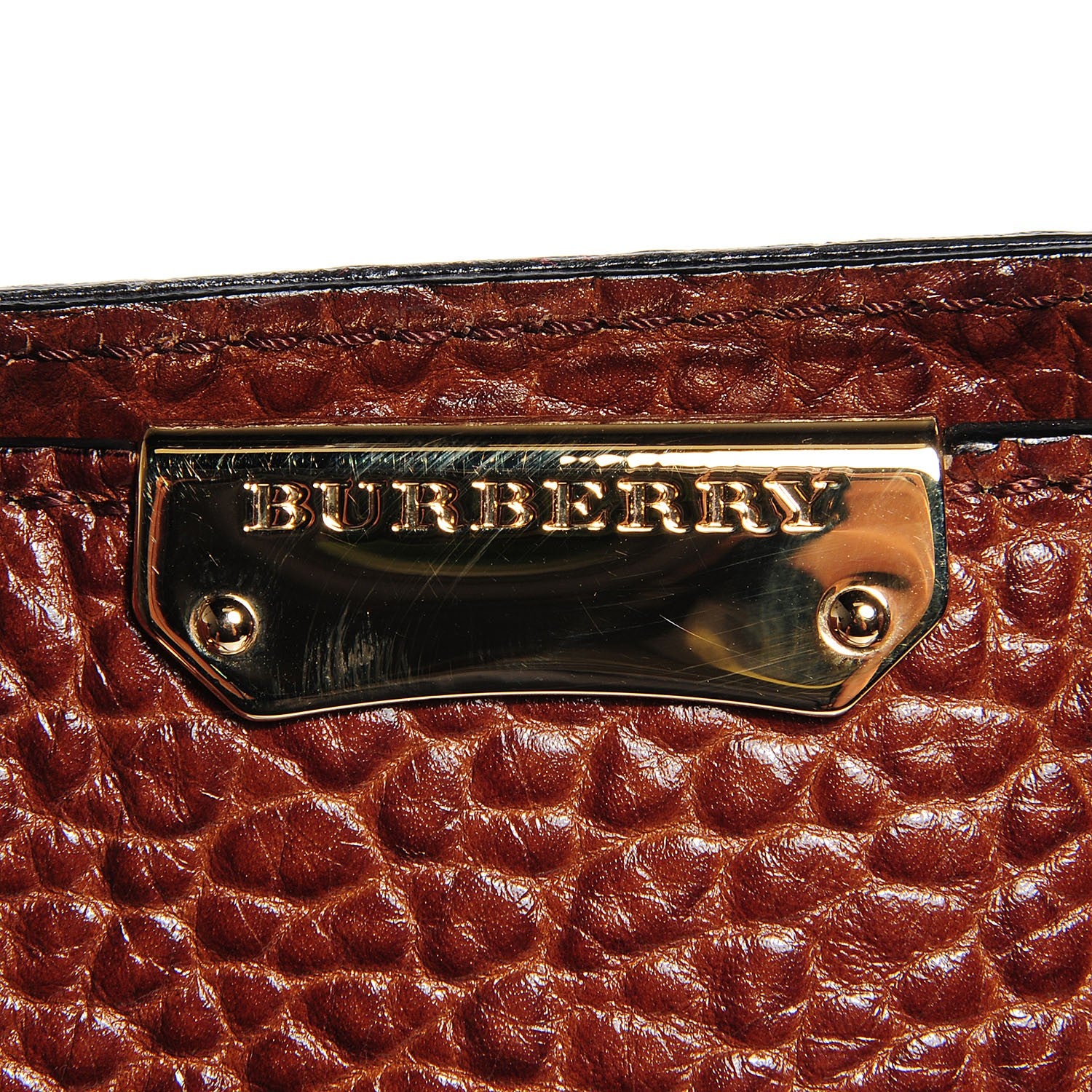 Burberry Heritage Grain Medium Woodbury Tote Brown 6 of 11