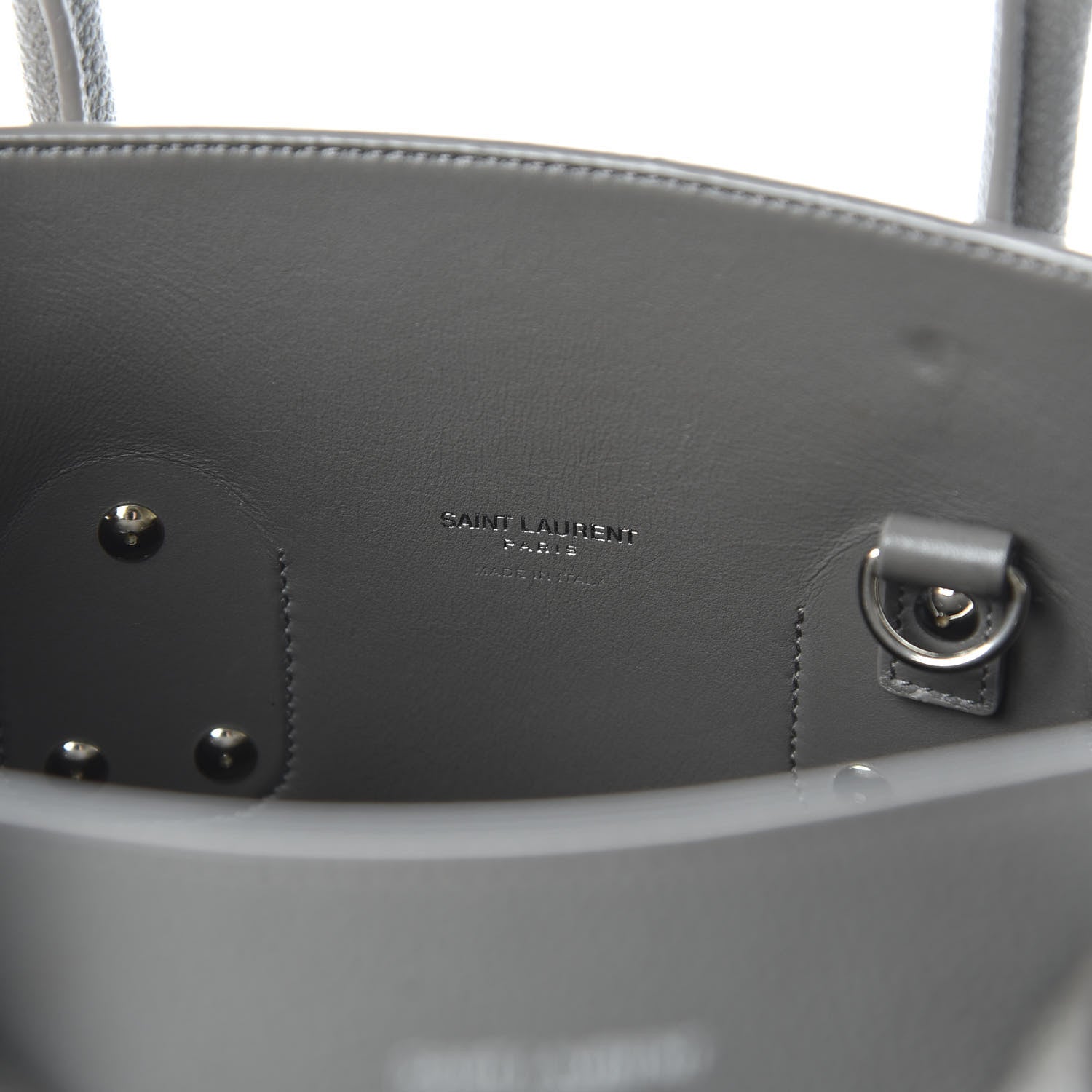 Saint Laurent Grained Calfskin Small Sac De Jour Fog 8 of 13