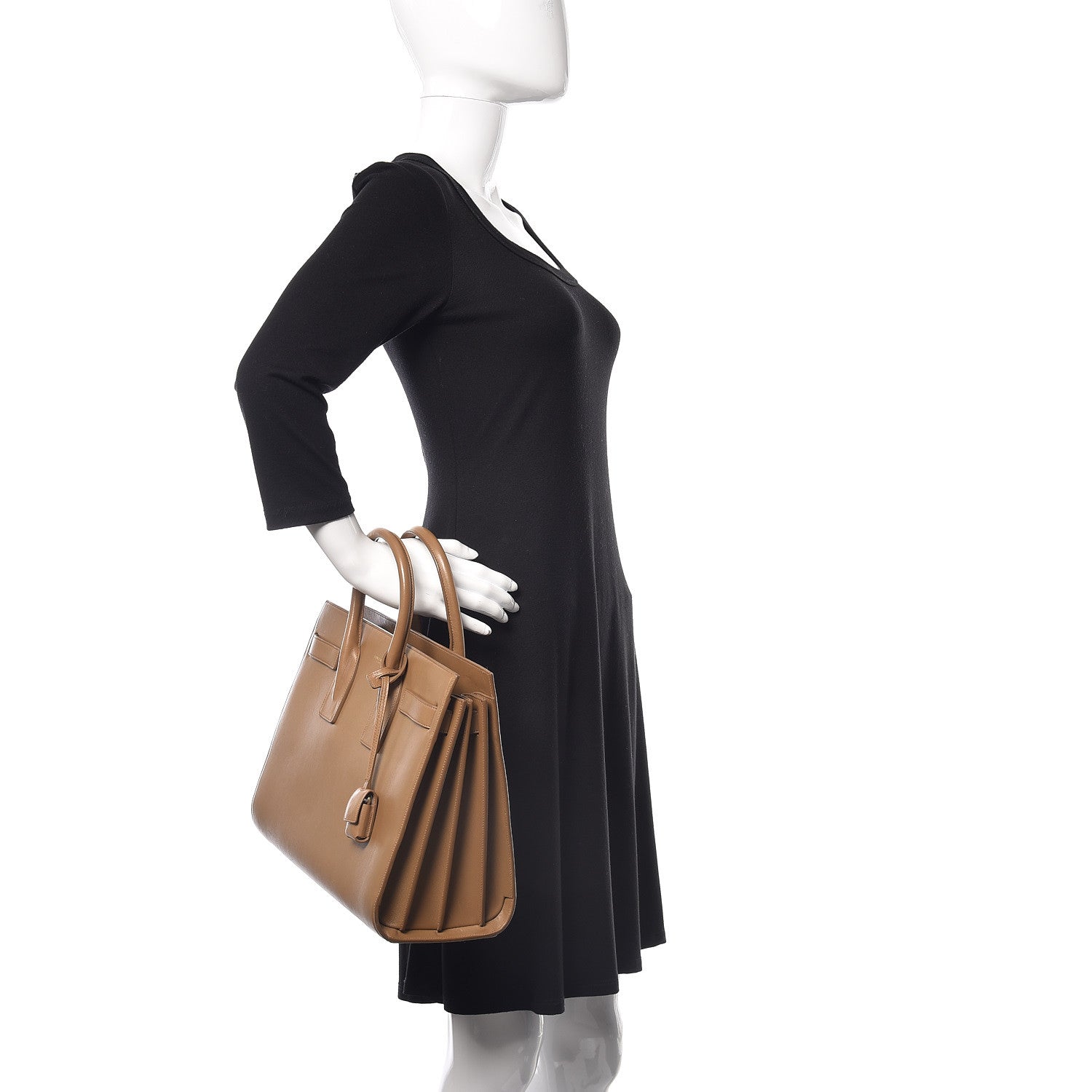 Saint Laurent Calfskin Small Sac De Jour Taupe 3 of 22