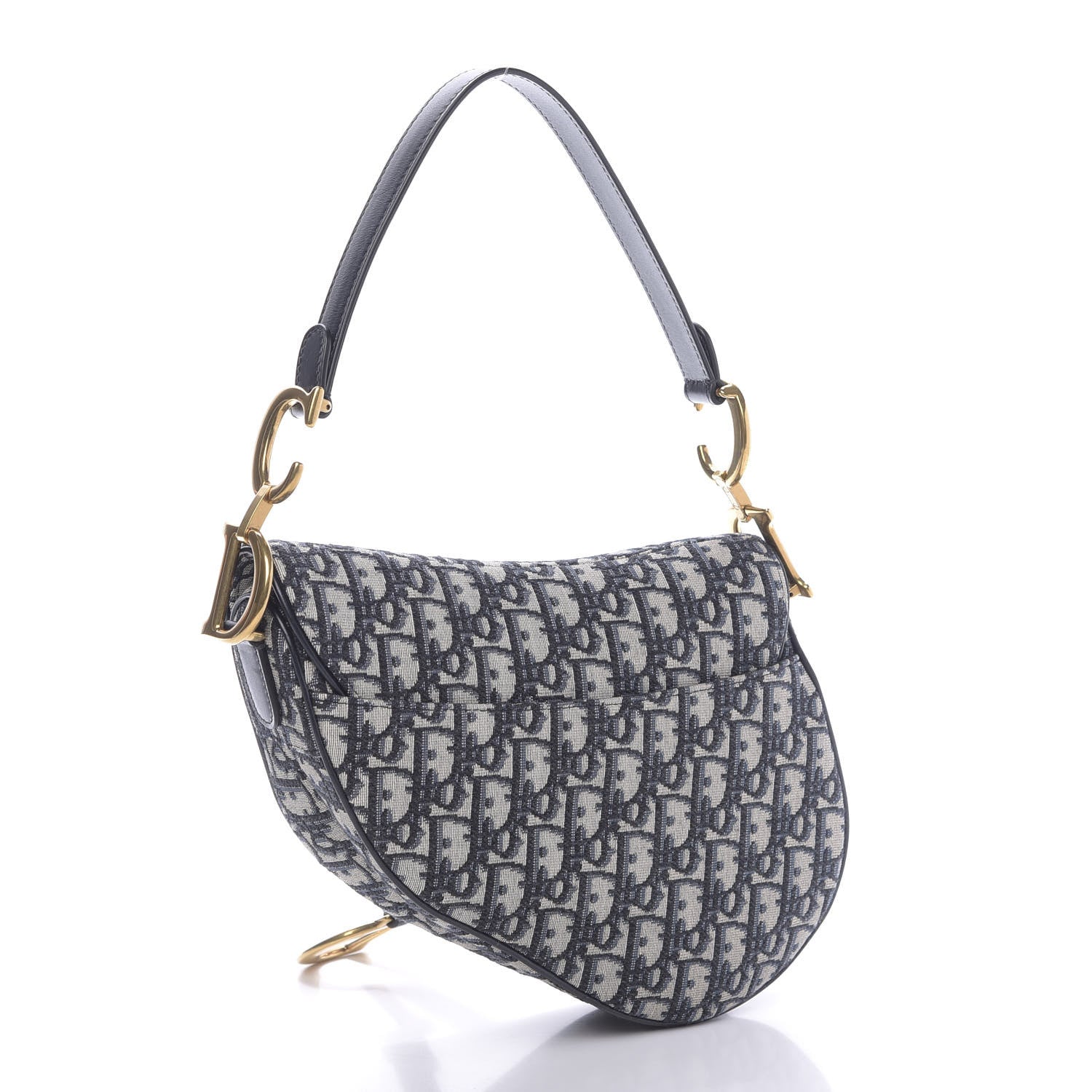 Christian Dior Oblique Saddle Bag Blue 3 of 11