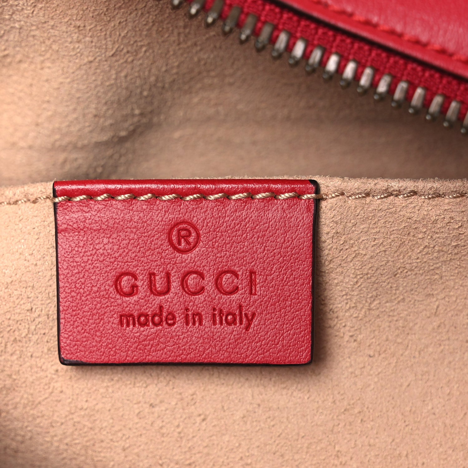 Gucci Calfskin Matelasse Small GG Marmont Chain Shoulder Bag Hibiscus Red 6 of 10