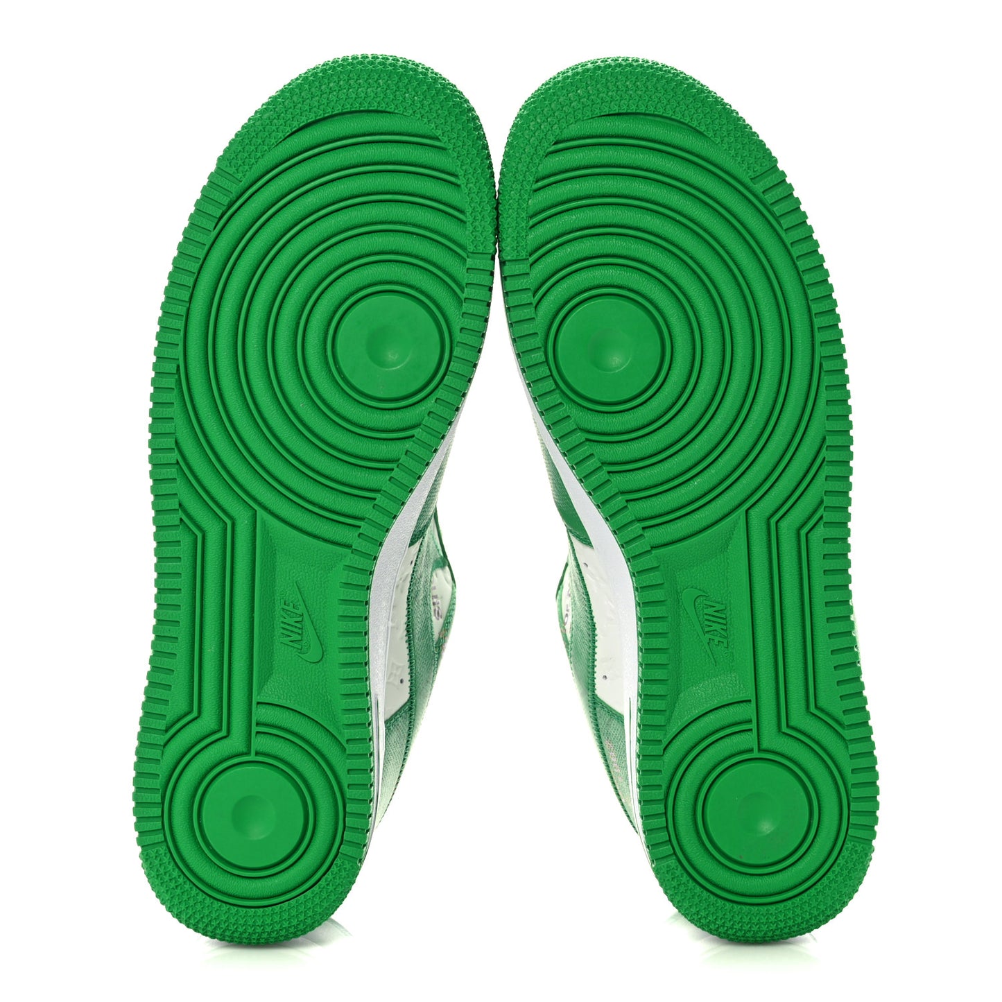 X NIKE AIR FORCE 1 Calfskin Monogram Mens Low Top Sneakers 8.5 Green