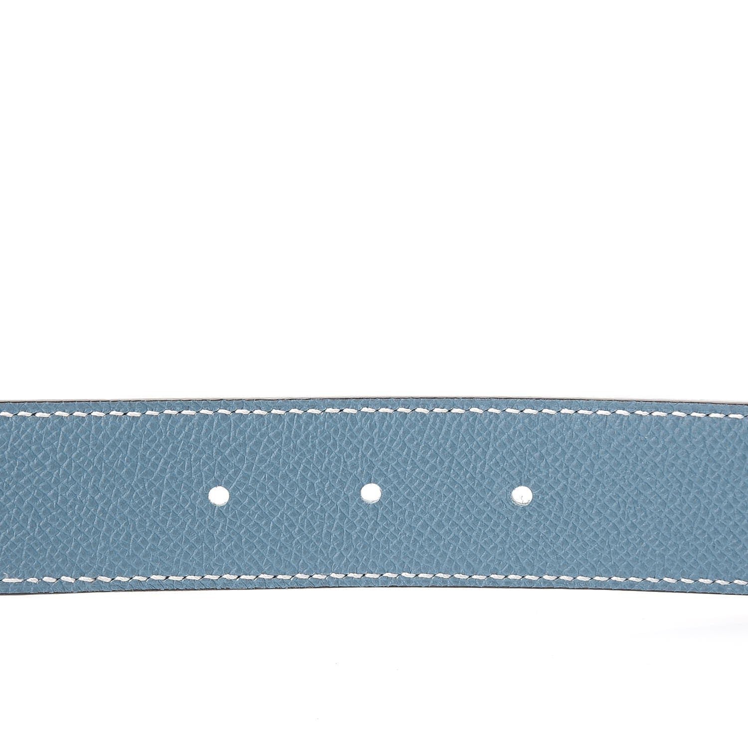 Hermes Swift Epsom 32mm H Belt Strap 85 Black Blue Jean 4 of 7