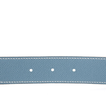 Hermes Swift Epsom 32mm H Belt Strap 85 Black Blue Jean 4 of 7