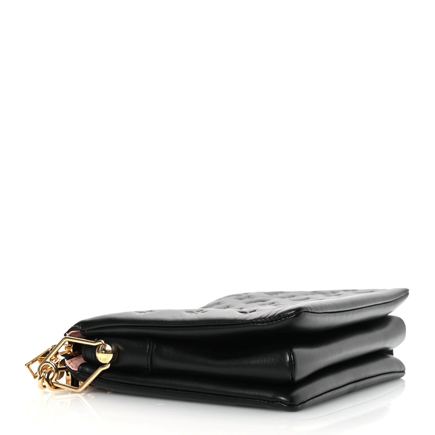 Lambskin Embossed Monogram Coussin PM Black