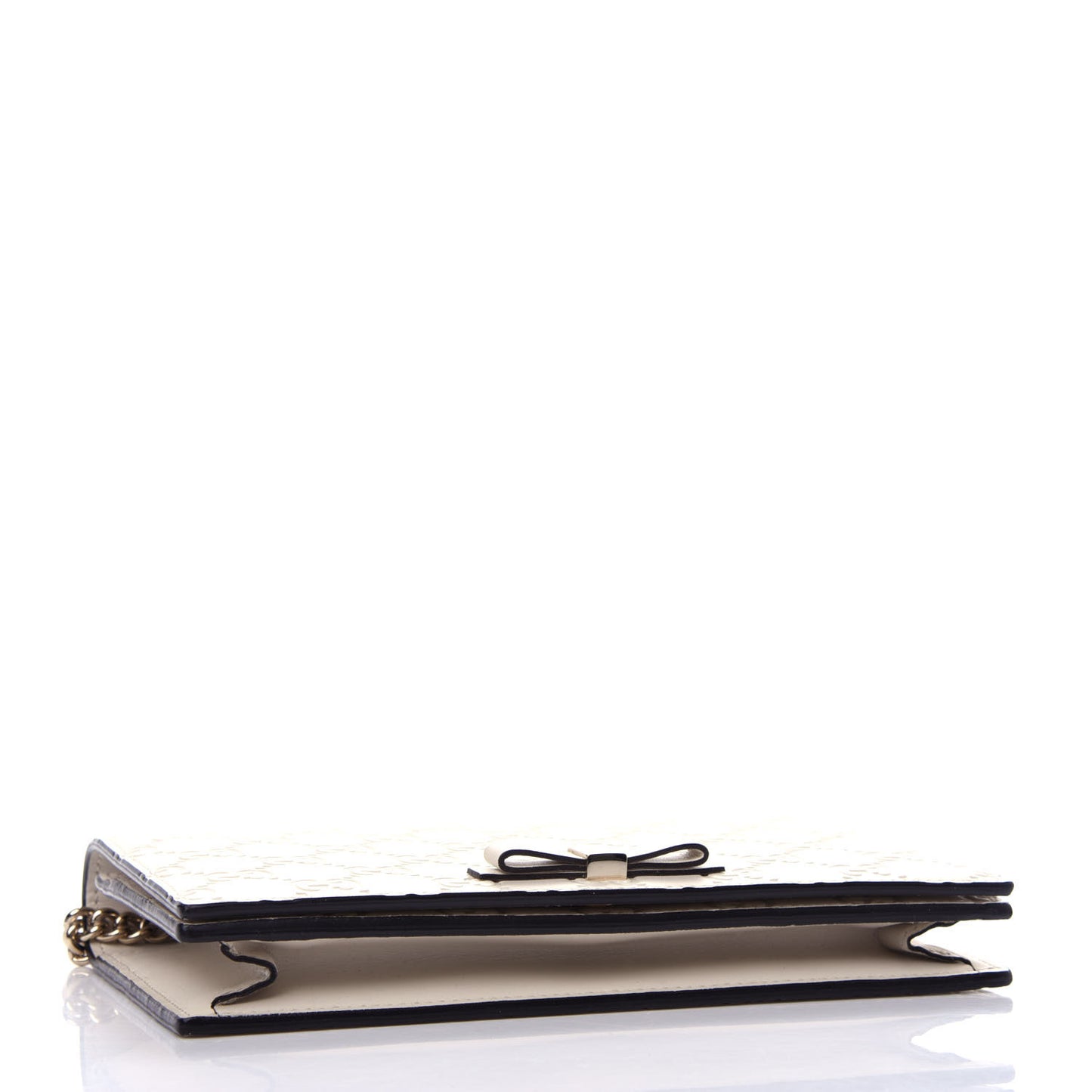Guccissima Signature Bowy Chain Wallet Mystic White