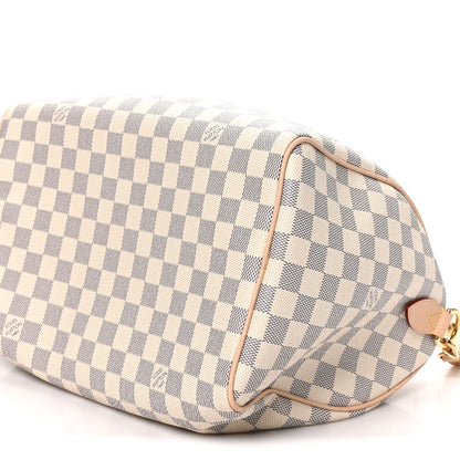 Louis Vuitton Damier Azur Braided Speedy Soft 30 Bleu Olympe 8 of 8