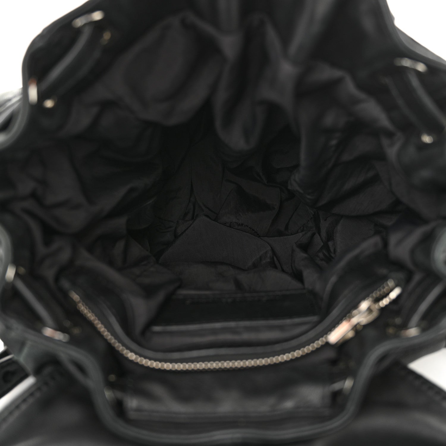 Alexander Wang Lambskin Marti Backpack Bag Washed Black Rhodium Hardware 5 of 14