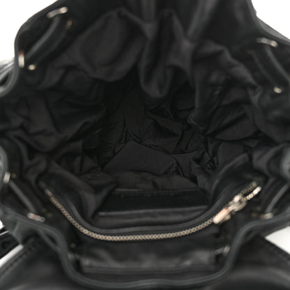 Alexander Wang Lambskin Marti Backpack Bag Washed Black Rhodium Hardware 5 of 14