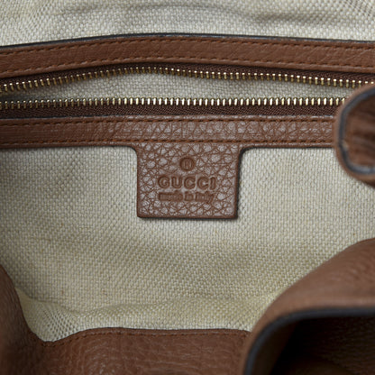 Gucci Pebbled Calfskin Medium Soho Chain Shoulder Bag Maple Brown 8 of 10