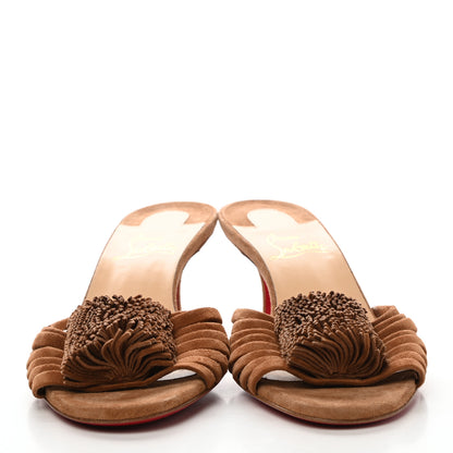 Christian Louboutin Suede Belbrossa 55 Mules 37 Brown 2 of 8