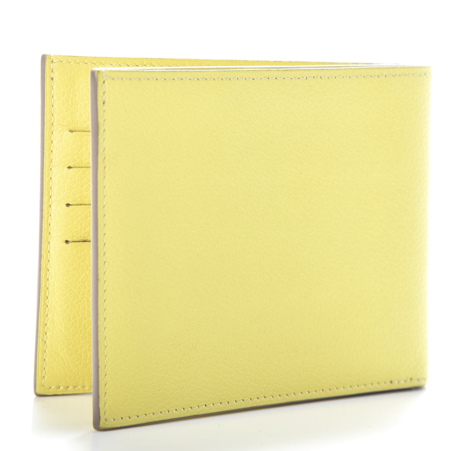 Hermes Evercolor Citizen Twill Compact Wallet Lime Cobalt 3 of 6